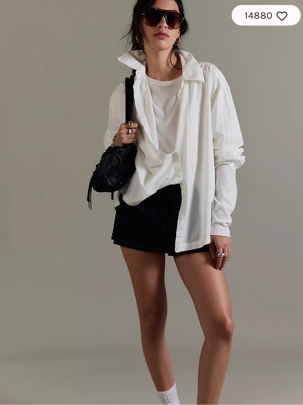 NWT FREE PEOPLE WE THE FREE NINA LONG SLEEVE TEE IVORY LARGE - Picture 4 of 5